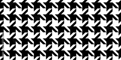 Vector geometric seamless pattern. Stylish bold black and white texture.