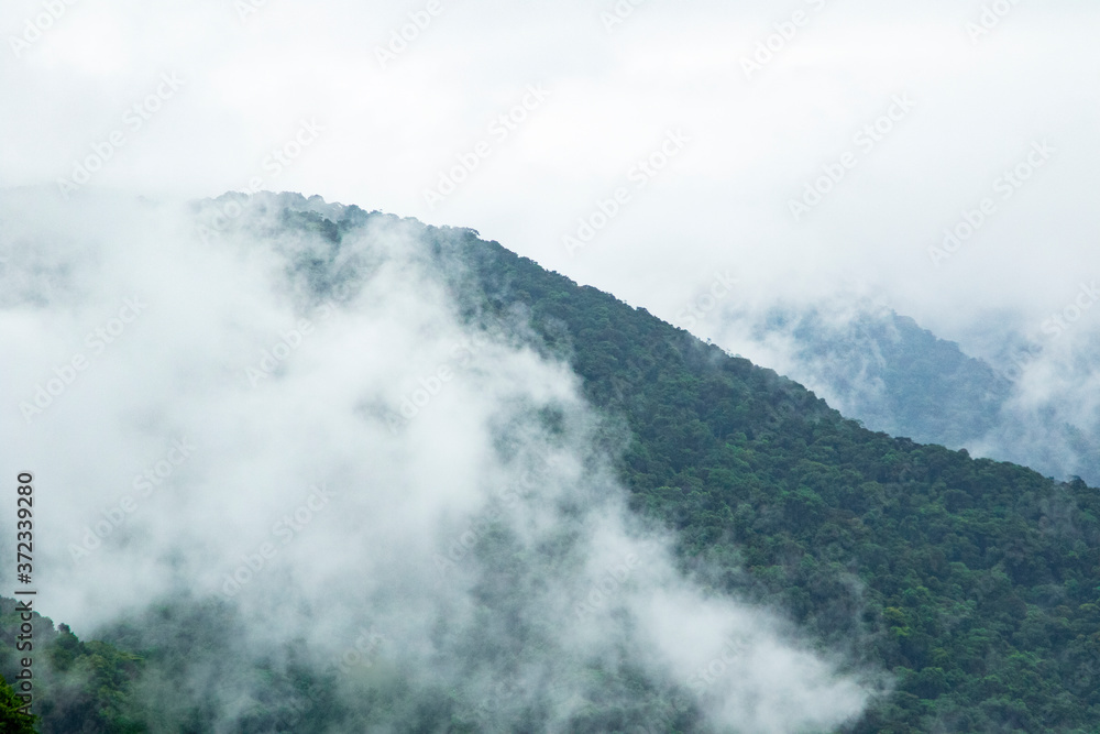 clouds over mountain