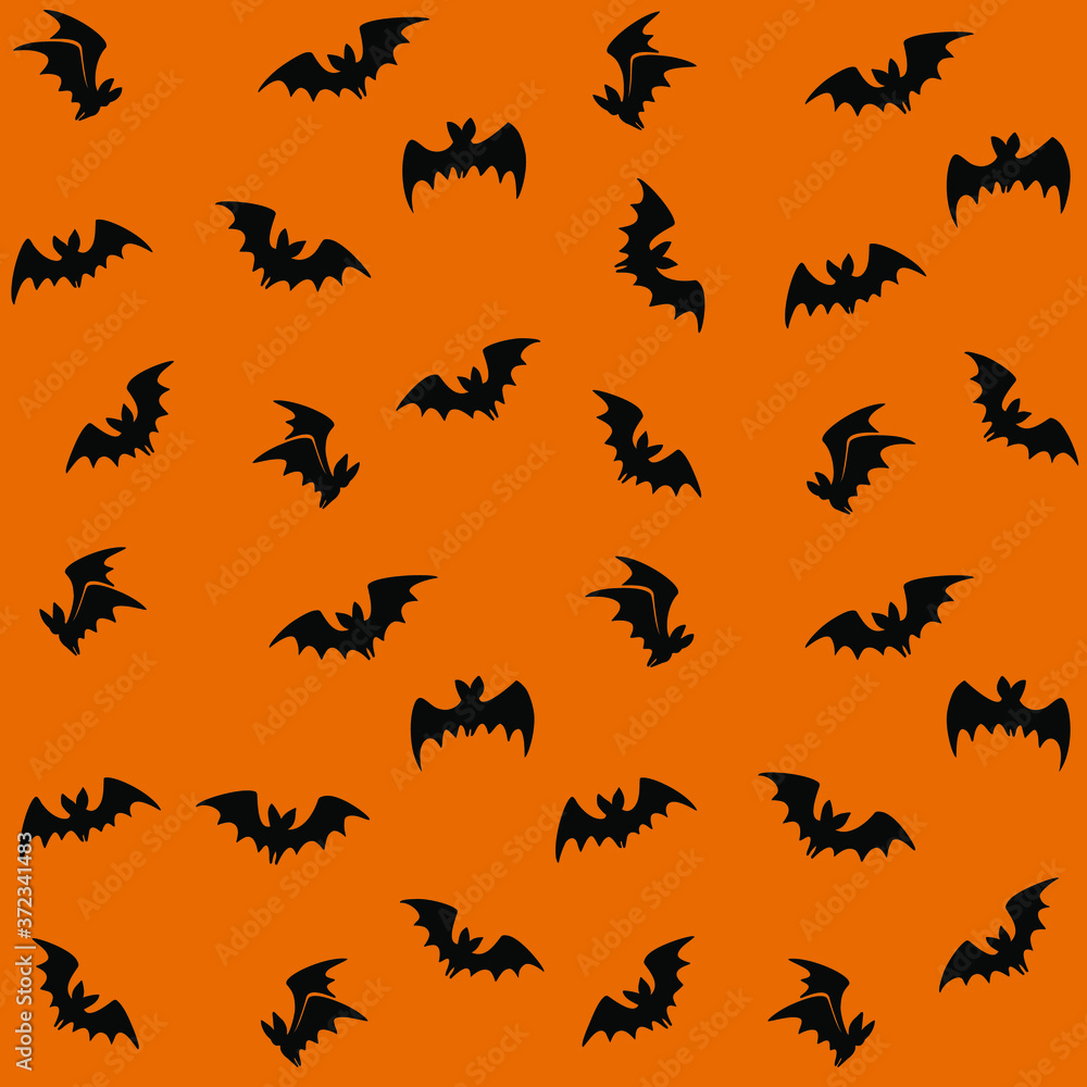 Halloween background with black bats. Haloween party card background template. Flock of bats. Halloween background with black bats. Haloween party card background template. Flock of bats.