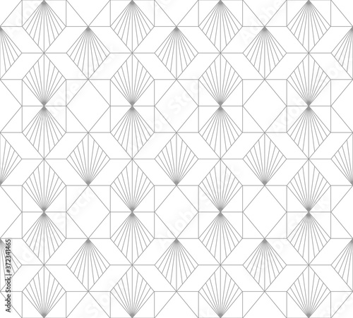 Luxury geometric seamless pattern with striped rhombuses. Elegant stylish thin linear texture.