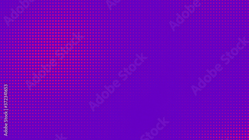 Dots halftone purple pink color pattern gradient texture with technology digital background. Pop art comics with nature graphic design.