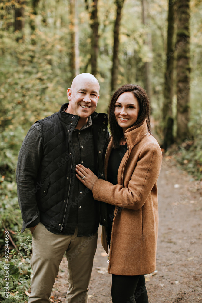 Happy, Middle Aged Couple in Woods Happy, Middle Aged Couple in Woods