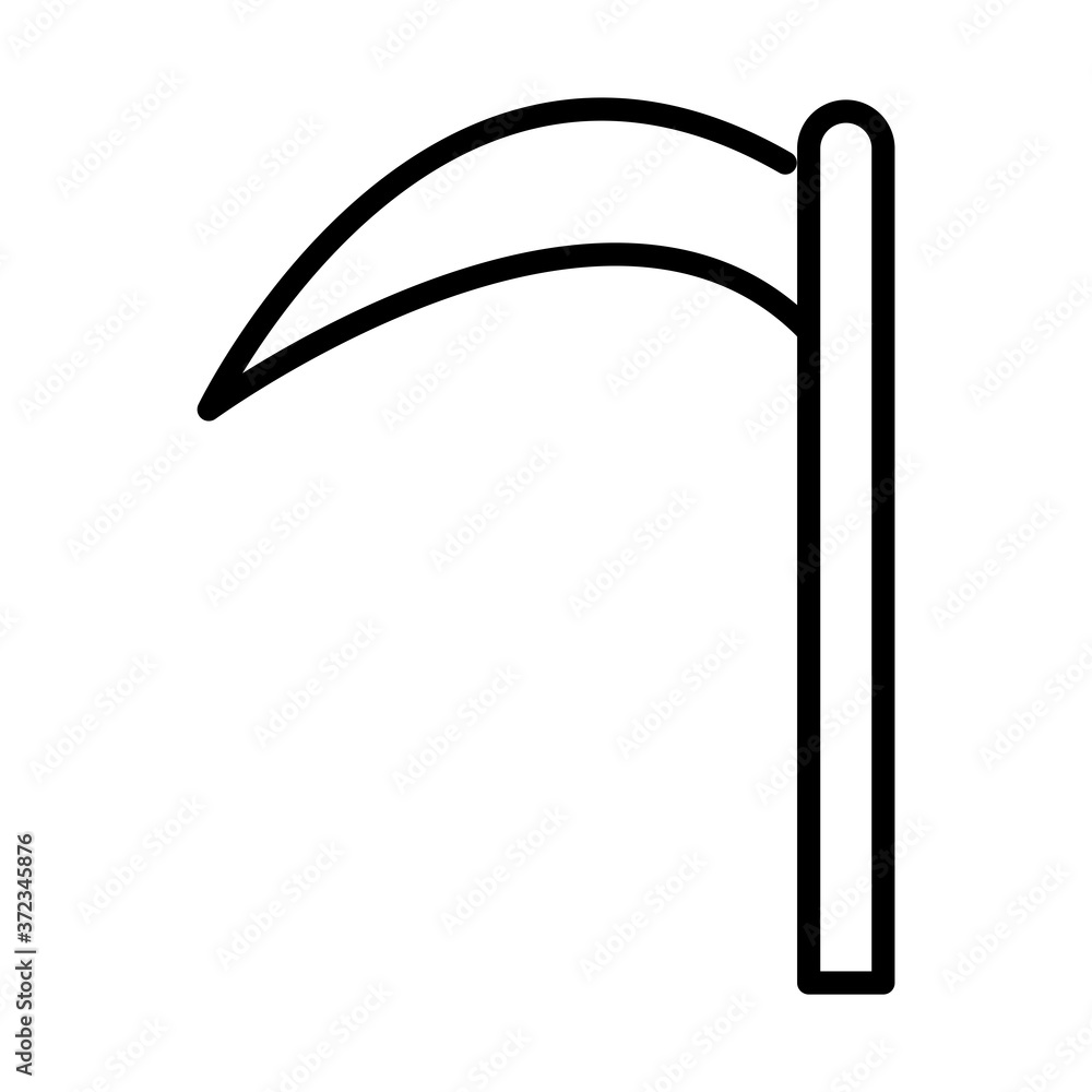 scythe tool steel danger linear icon design scythe tool steel danger linear icon design