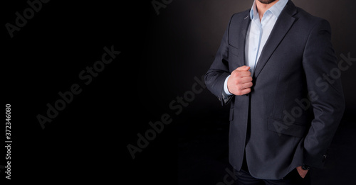 Businessman, background with space for text