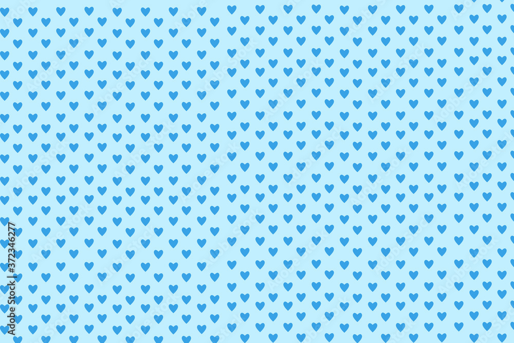 Vector background with hearts. Blue background for decoration . Paper design for a little boy. Bright blue abstract pattern for inviting kids.