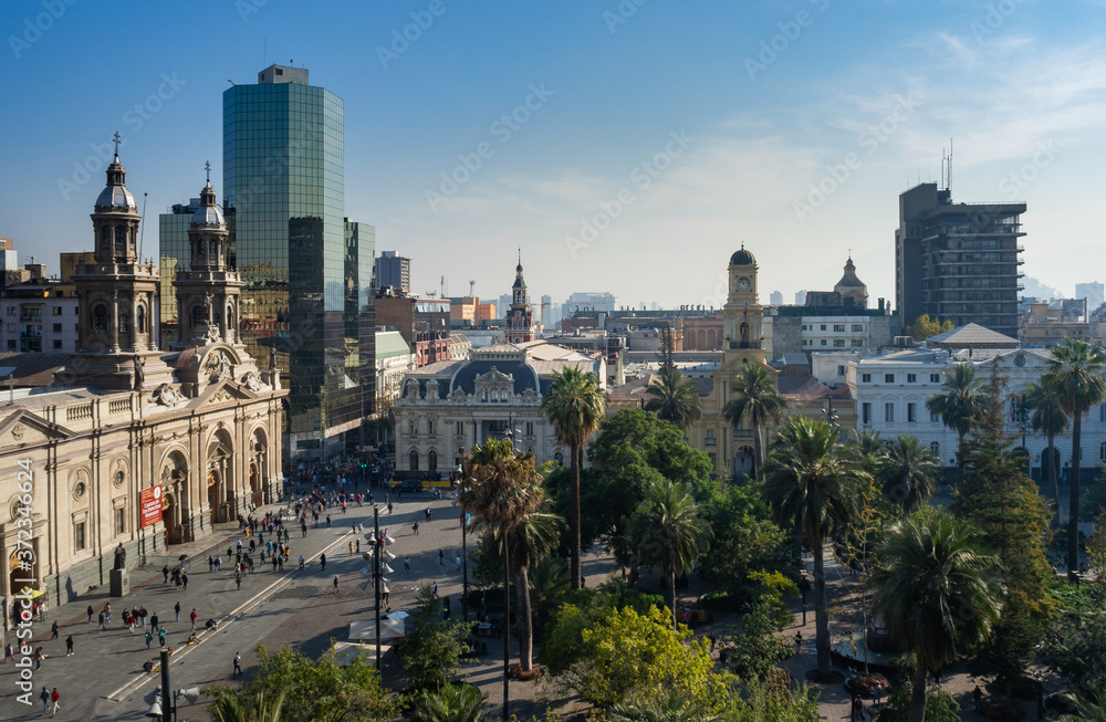 View over Plaza de Armas. Santiago, Chile. View over Plaza de Armas. Santiago, Chile.