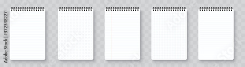 Realistic blank notebook. Notepad mock up with shadow isolated on isolated background.