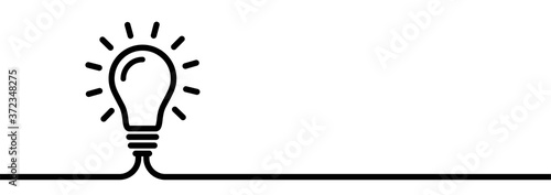 Lightbulb creative concept. Idea symbol. Sign bulb isolated on white beckground. Business idea - stock vector.