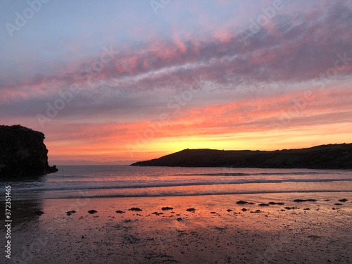 sunset over the sea