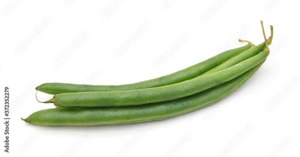 Green beans isolated on a white background Green beans isolated on a white background