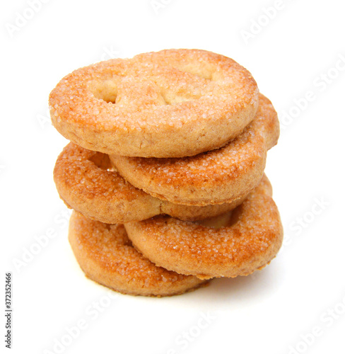 Sweet cookies isolated on a white background