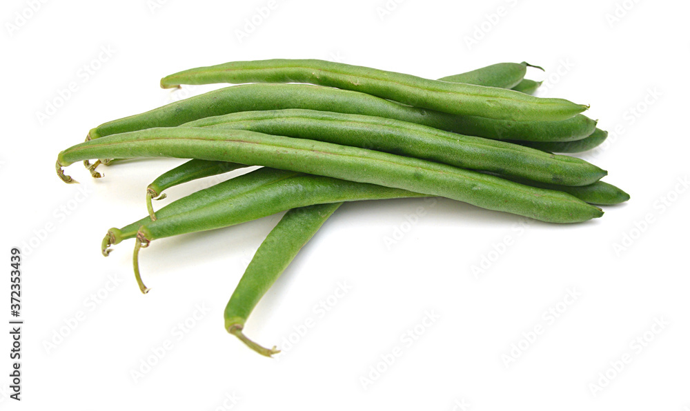 Green beans isolated on a white background Green beans isolated on a white background