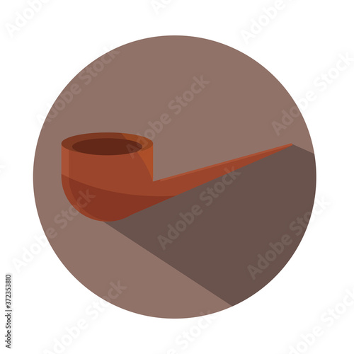 pipe tobacco hipster habit block and flat icon
