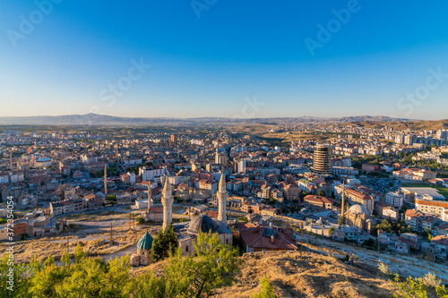 A view from the historical city town of Nevsehir. photo taken from old castle © attraction art