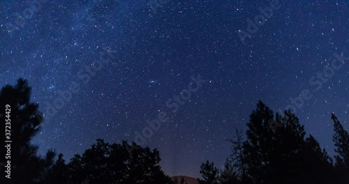 Perseid Meteors with the Milky Way Galaxy during the Perseids Meteor Shower.