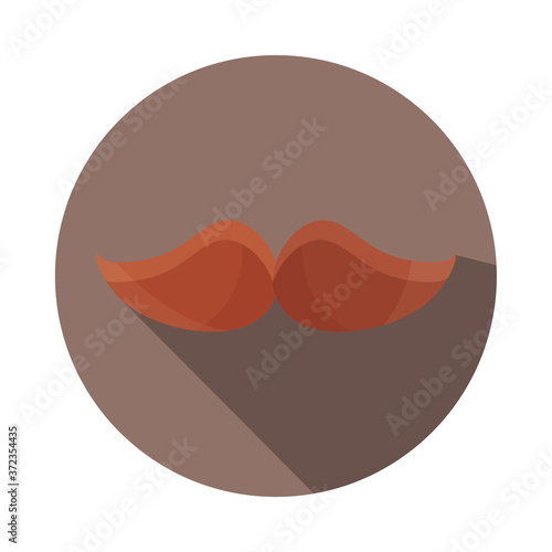 mustache vintage fashion culture hipster block and flat icon