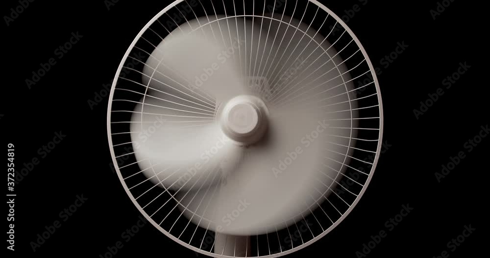 Electric fan on black background Electric fan on black background