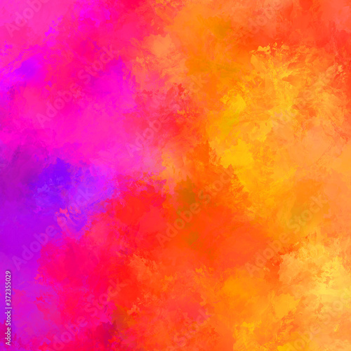 Wall art. Unique and creative illustration. Brush stroked painting. Abstract background of colorful brush strokes. Brushed vibrant wallpaper. Painted artistic creation.