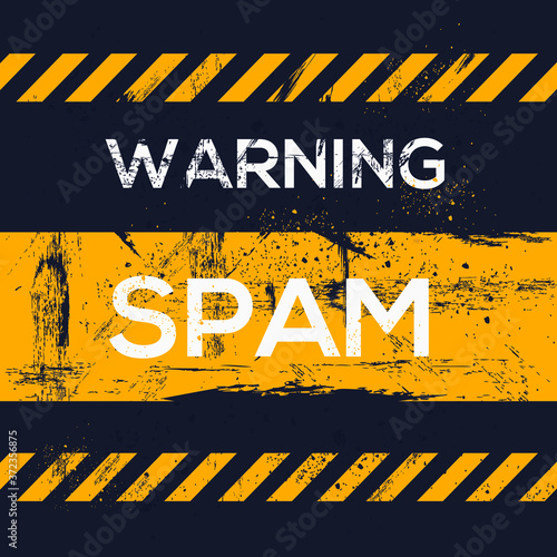 Warning sign (spam), vector illustration.	
