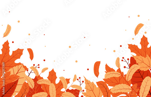 Autumn Fall Season Leaf Greeting Invitation Card Beautiful Nature Background