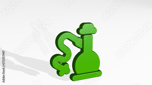 HISTORY LAMP GENIE 3D icon casting shadow, 3D illustration for architecture and ancient