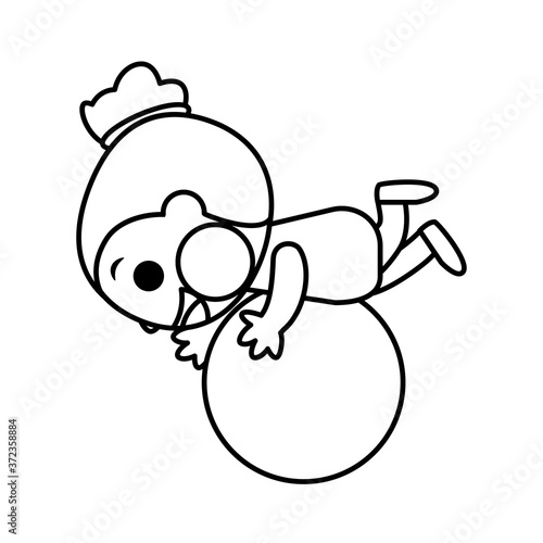 Isolated rhythmic gymnast girl. Sports icon - Vector