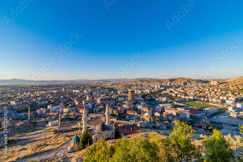A view from the historical city town of Nevsehir. photo taken from old castle