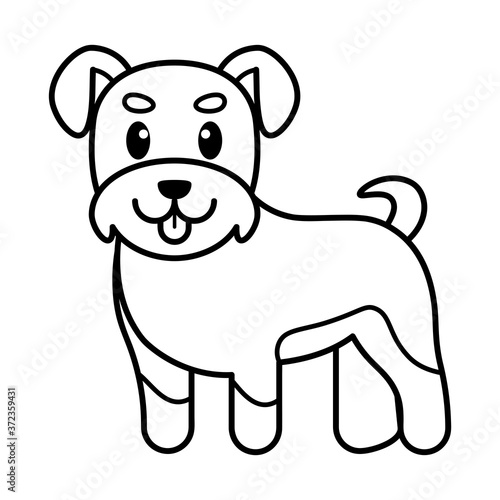 Isolated dog cartoon. Happy pet - Vector illustration