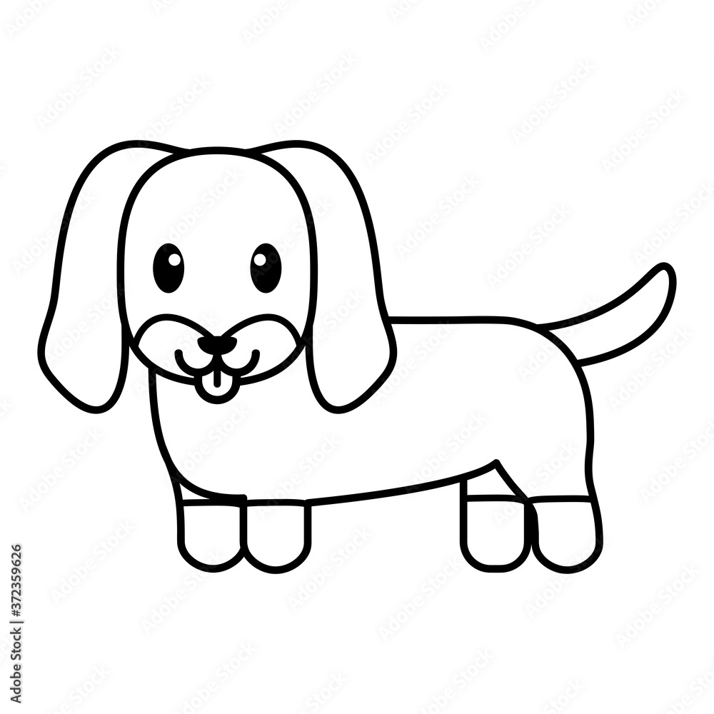 Isolated dog cartoon. Happy pet - Vector illustration Isolated dog cartoon. Happy pet - Vector illustration