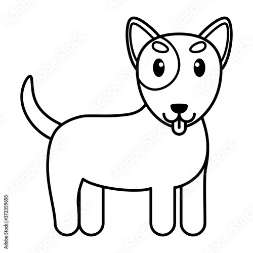 Isolated dog cartoon. Happy pet - Vector illustration