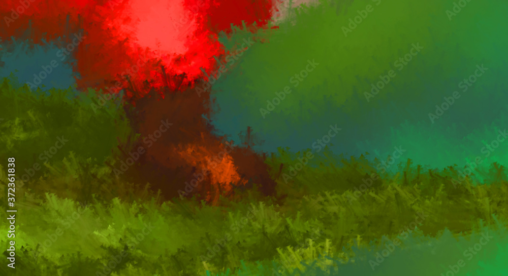 Brushed Painted Abstract Background. Brush stroked painting. Strokes of paint. 2D Illustration.