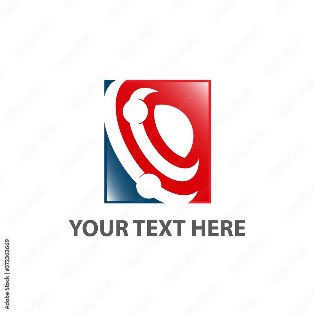 Fototapeta premium Orbit Tech Logo Template Design. Creative Vector Emblem, for Icon or Design Concept.
