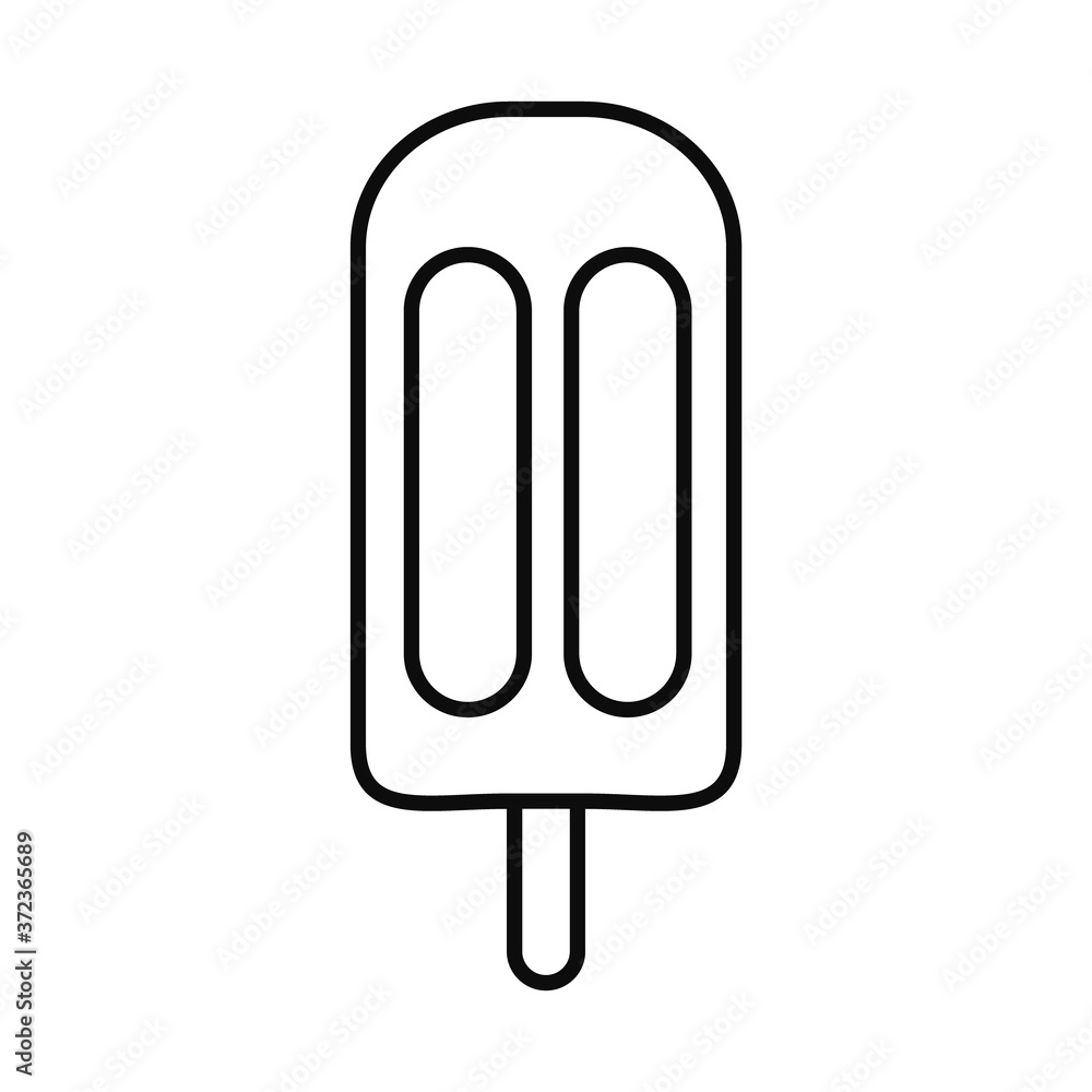ice lolly icon, line style ice lolly icon, line style