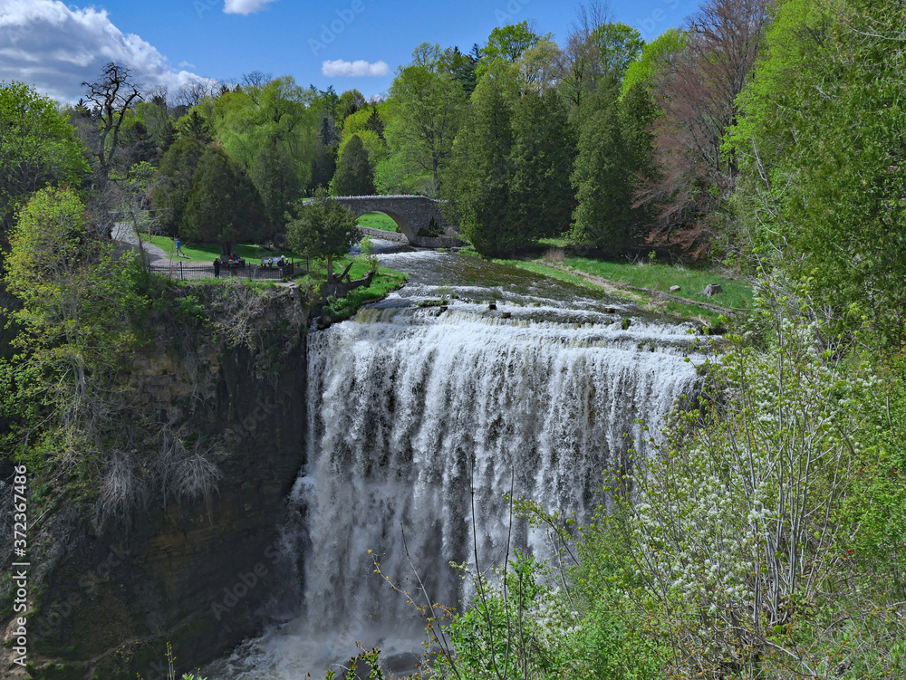 Webster's Falls on the Bruce Trail, one of the smaller waterfalls on the Niagara Escarpment in Ontario, Canada