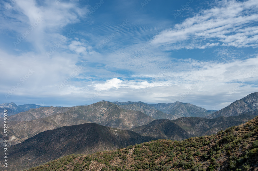 Landscape of mountains and clouds