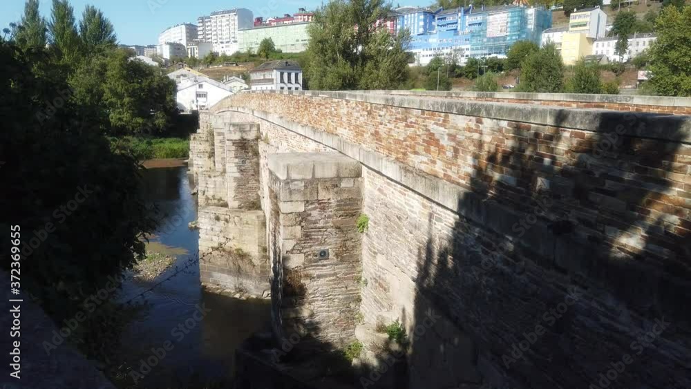 Roman bridge of Lugo. Galicia,Spain. Camino de Santiago Roman bridge of Lugo. Galicia,Spain. Camino de Santiago