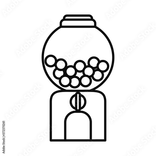 Gumball machine icon, line style