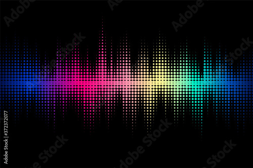 Sound wave design. Modern musical background with dynamic lines