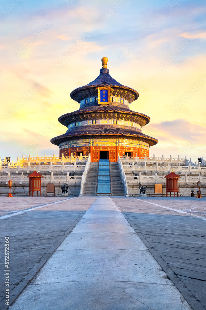 Fotobehang Peking The Temple of Heaven in Beijing, China #372372860