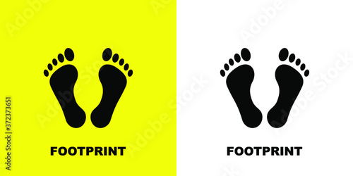 Two soles of the feet. Black white vector illustration.
