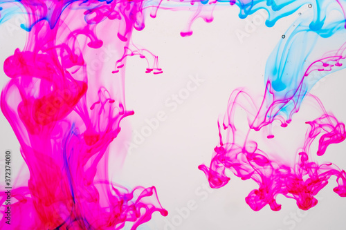 drop ink color in the water, colour background, smoke texture 