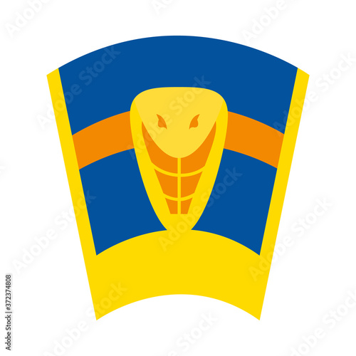 nefertiti hat icon, flat style