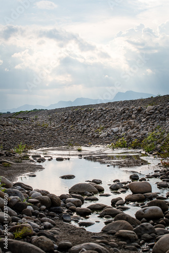 Rio seco en Yopal Casanare, sequía de rio en COlombia photo