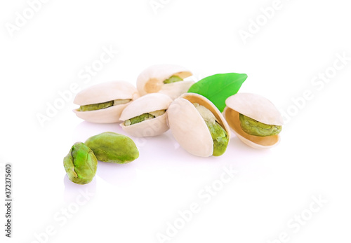 pistachios isolated on a white background