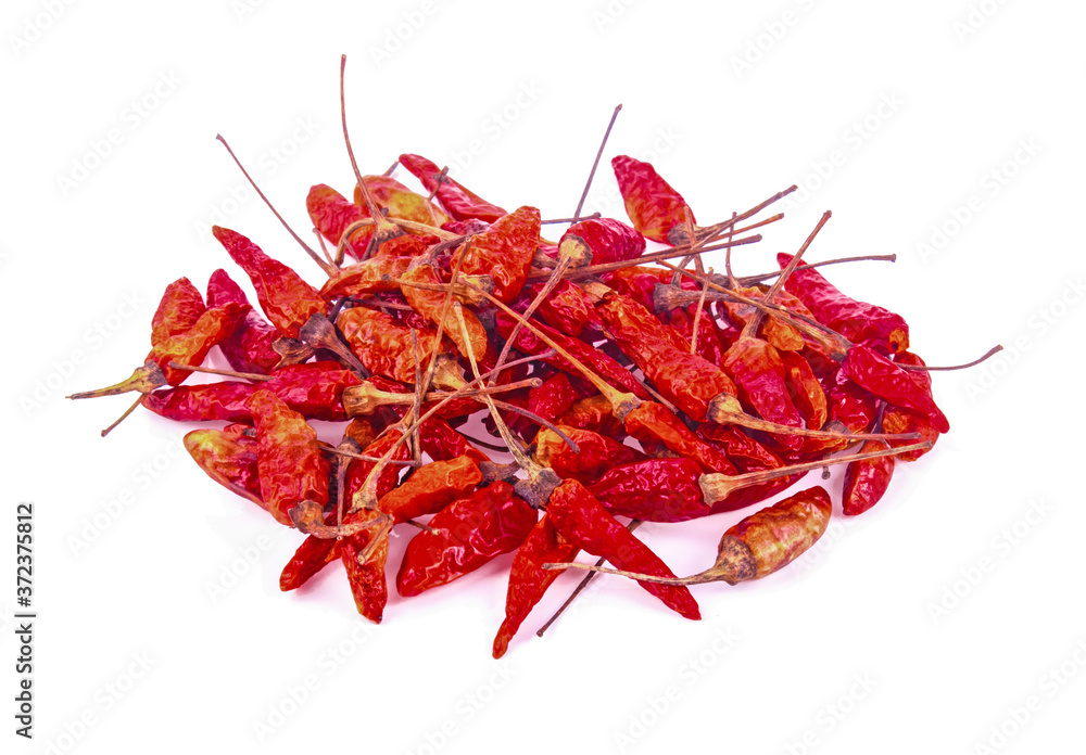 Dried red chili pepper isolated on white background Dried red chili pepper isolated on white background