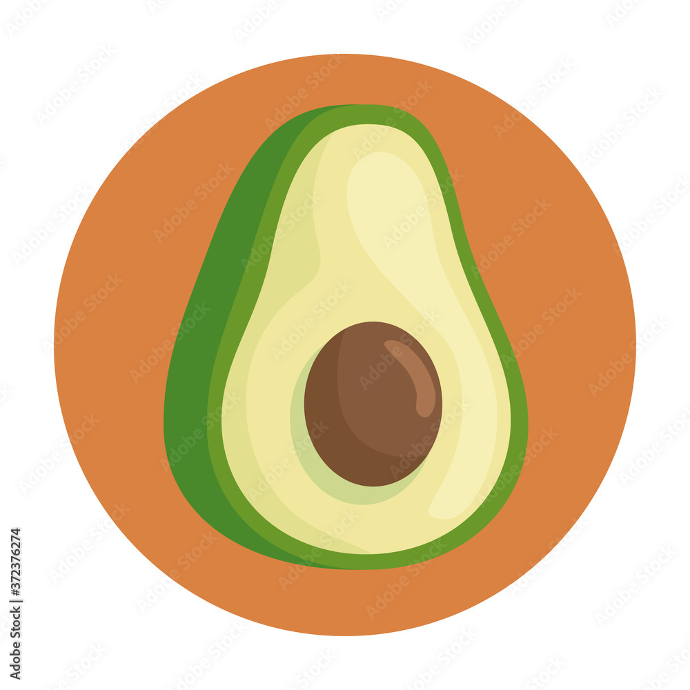 fresh avocado vegetable on round frame vector illustration design fresh avocado vegetable on round frame vector illustration design