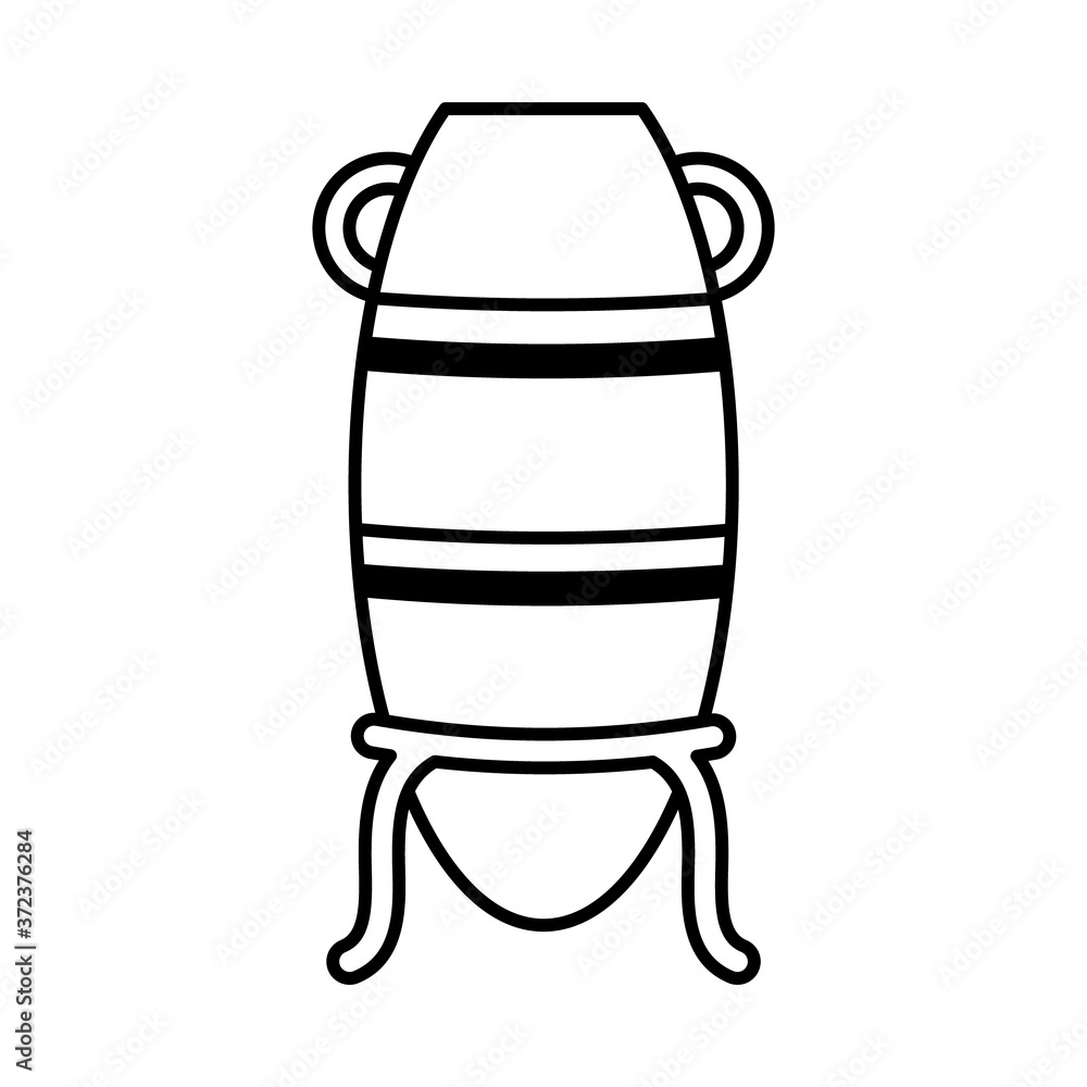 egyptian vase icon, line style egyptian vase icon, line style