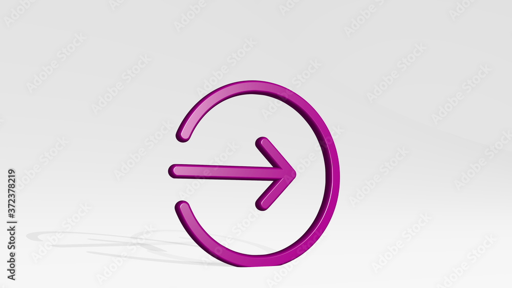 LOGOUT 3D icon casting shadow, 3D illustration LOGOUT 3D icon casting shadow, 3D illustration