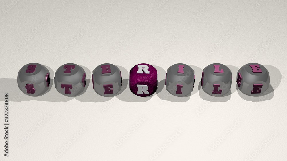art books: sterile text of cubic individual letters, 3D illustration for medical and doctor art books: sterile text of cubic individual letters, 3D illustration for medical and doctor