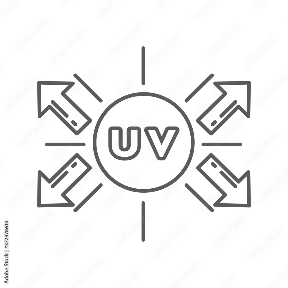 Uv rays resistant surface concept isolated icon Uv rays resistant surface concept isolated icon